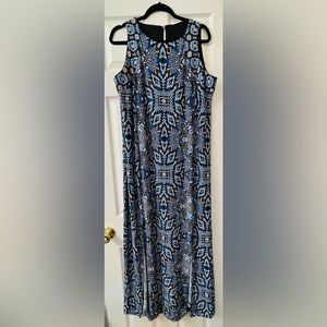 XL knit maxi sheath with 2 front pleats